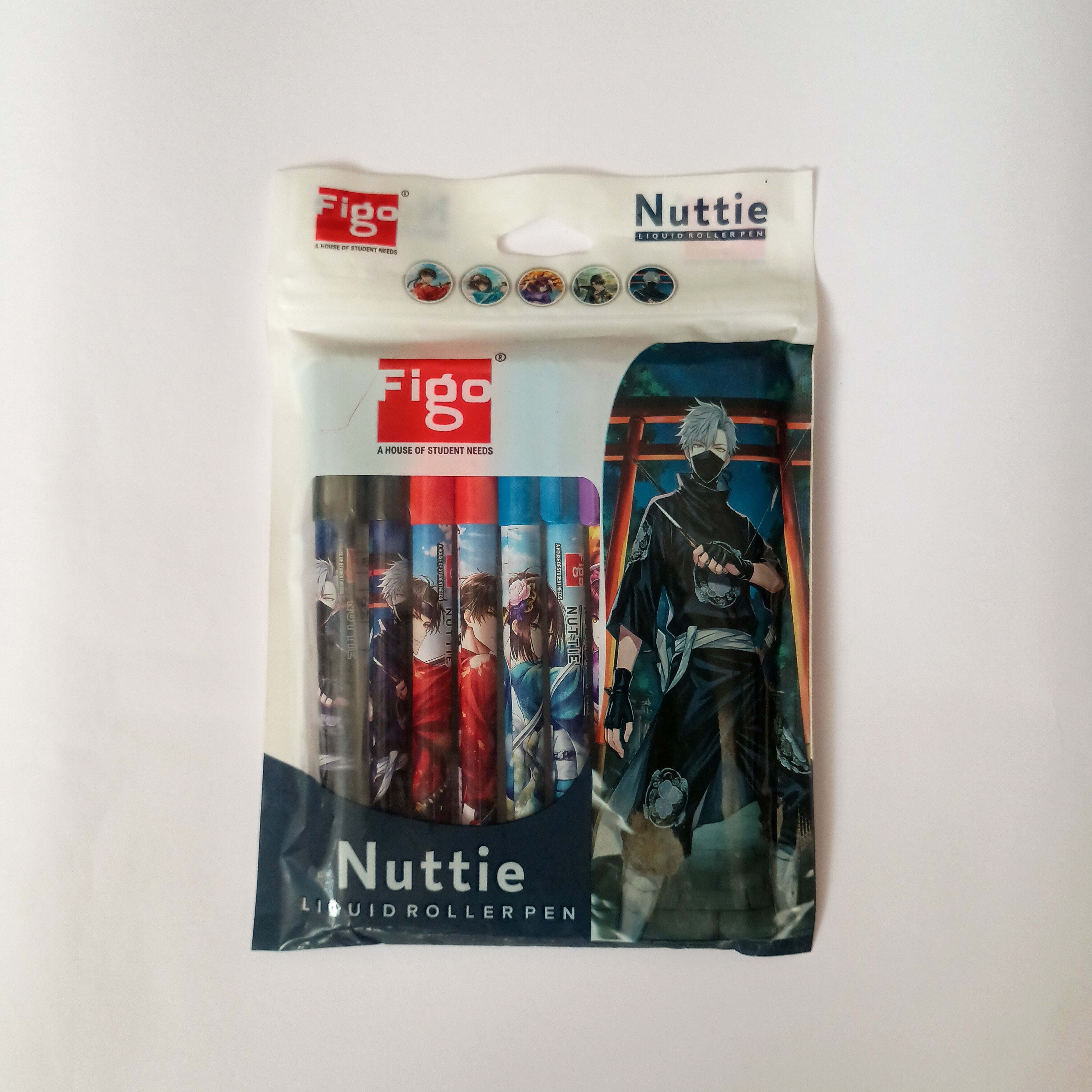 Figo Liquid Roller Pen | Gel Pen | Fomo & Nuttie Pack | Smooth Writing Pens | 10 Piece Pack