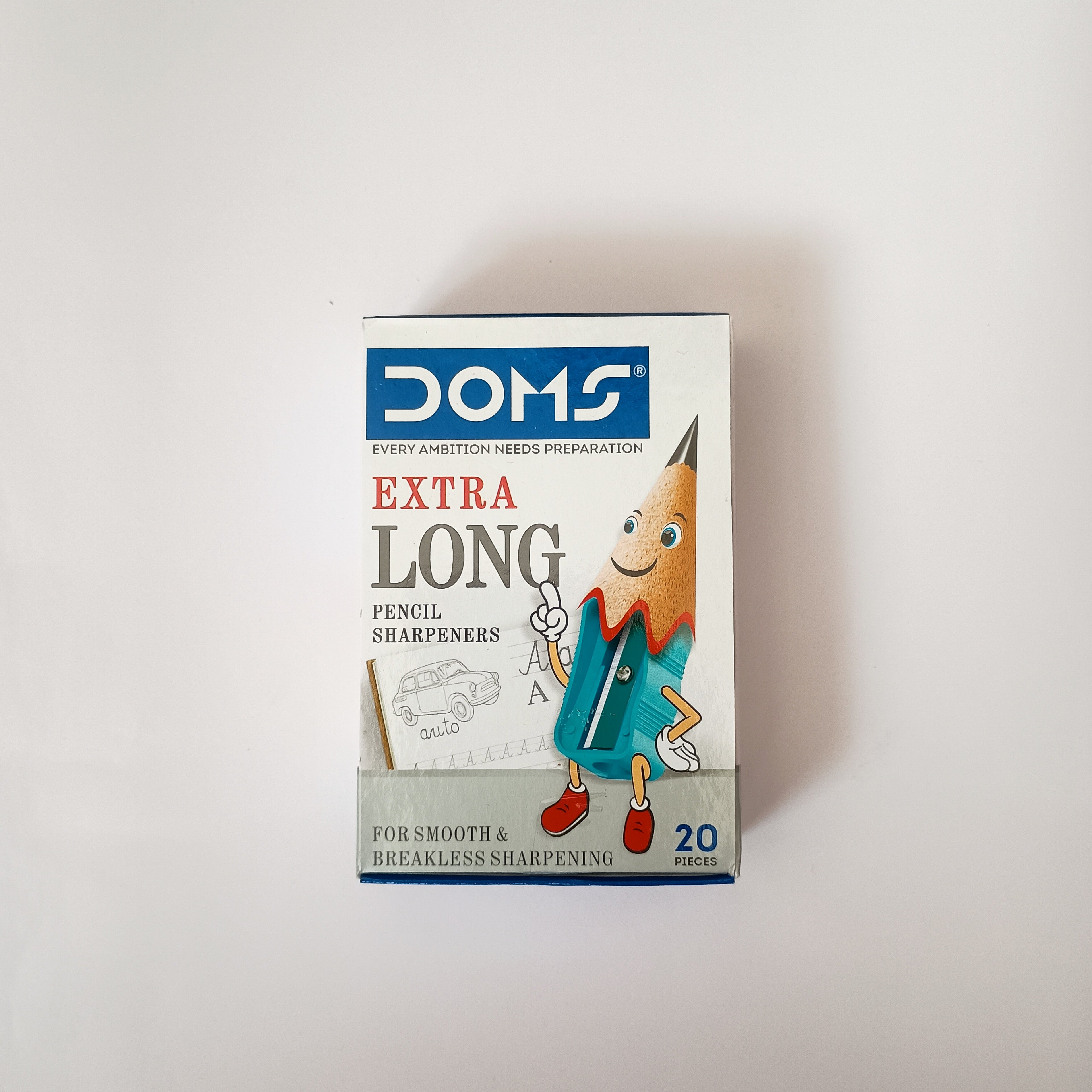 Doms Pencil Sharpeners - 20 Pieces Pack |Extra Long Pencil Sharpener