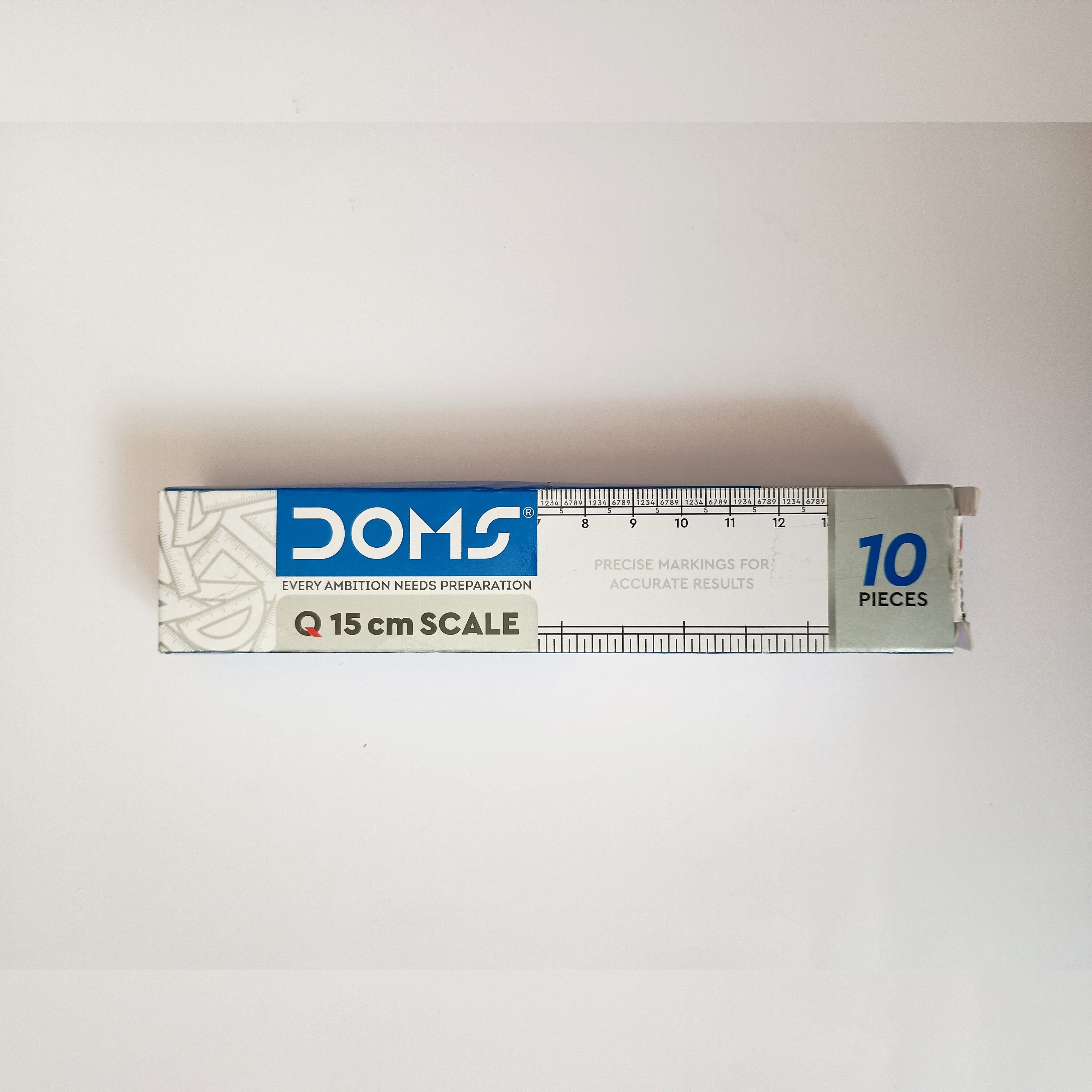 Doms Scale 15cm | Transparent Plastic Ruler | 10 Pieces Pack