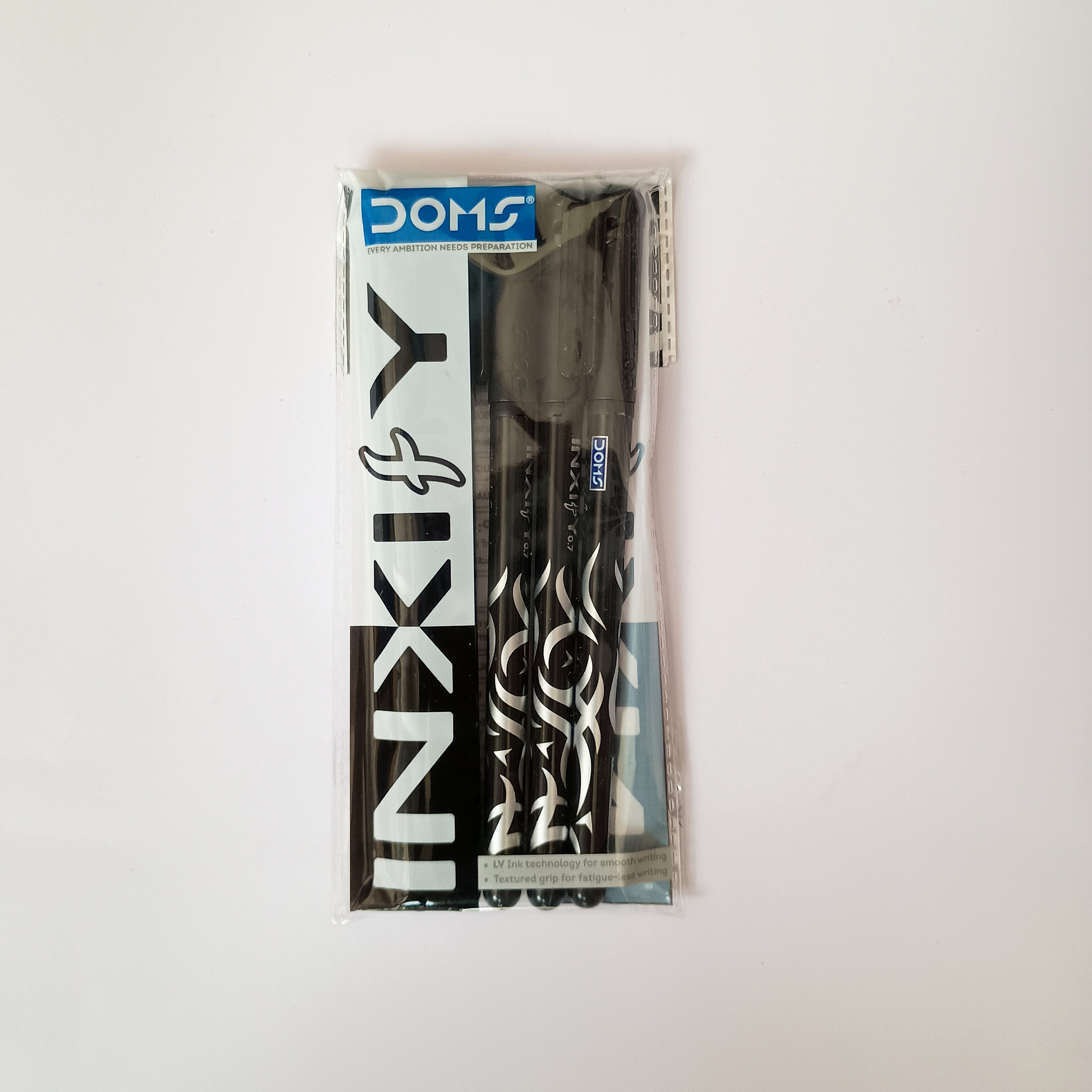 Doms Inxsify Pen | Blue & Black Ink | 5 Pieces Pack | Smooth Writing Gel Pen