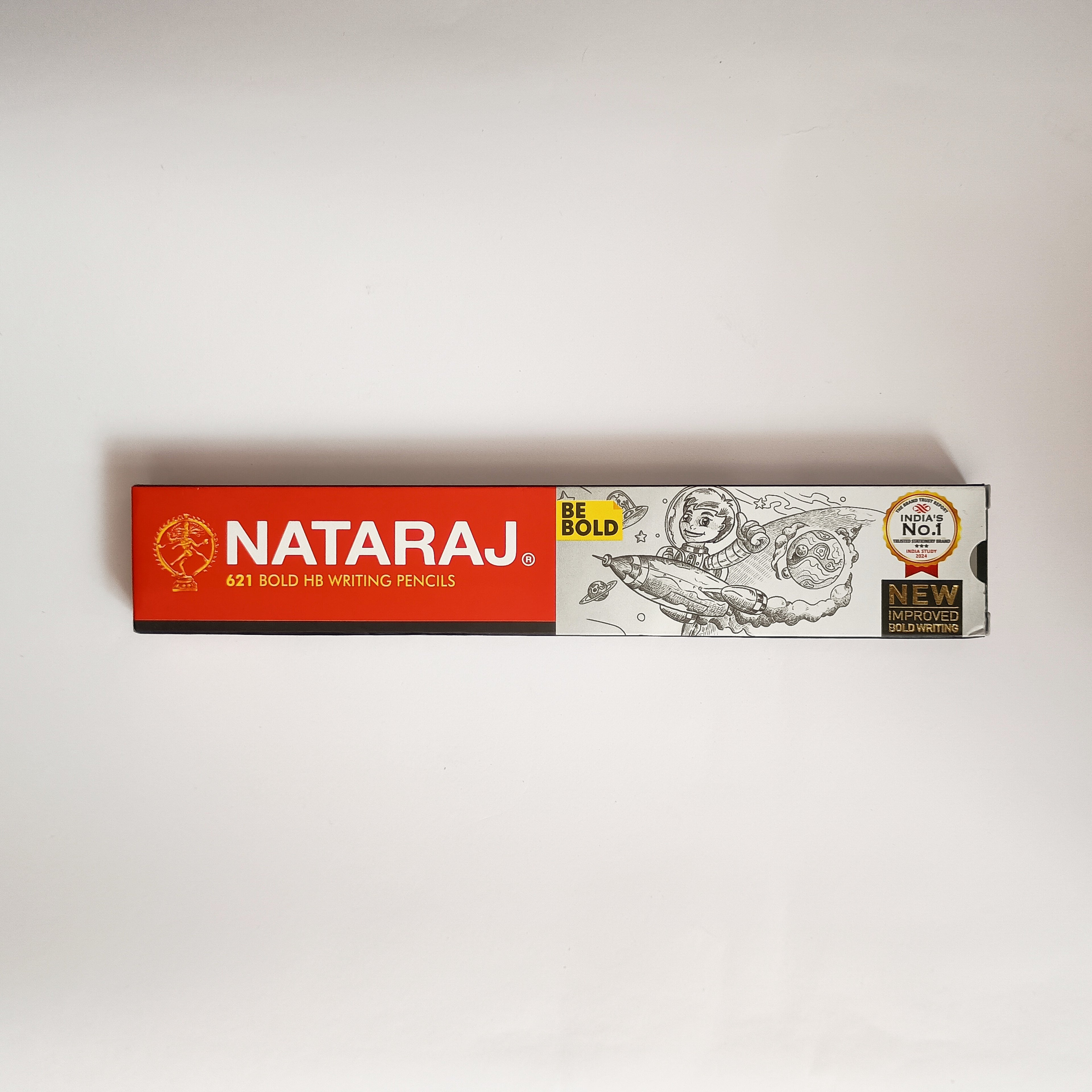 Nataraj 621 Bold HB Pencil | Smooth Dark Writing HB Pencil - 10 Pack