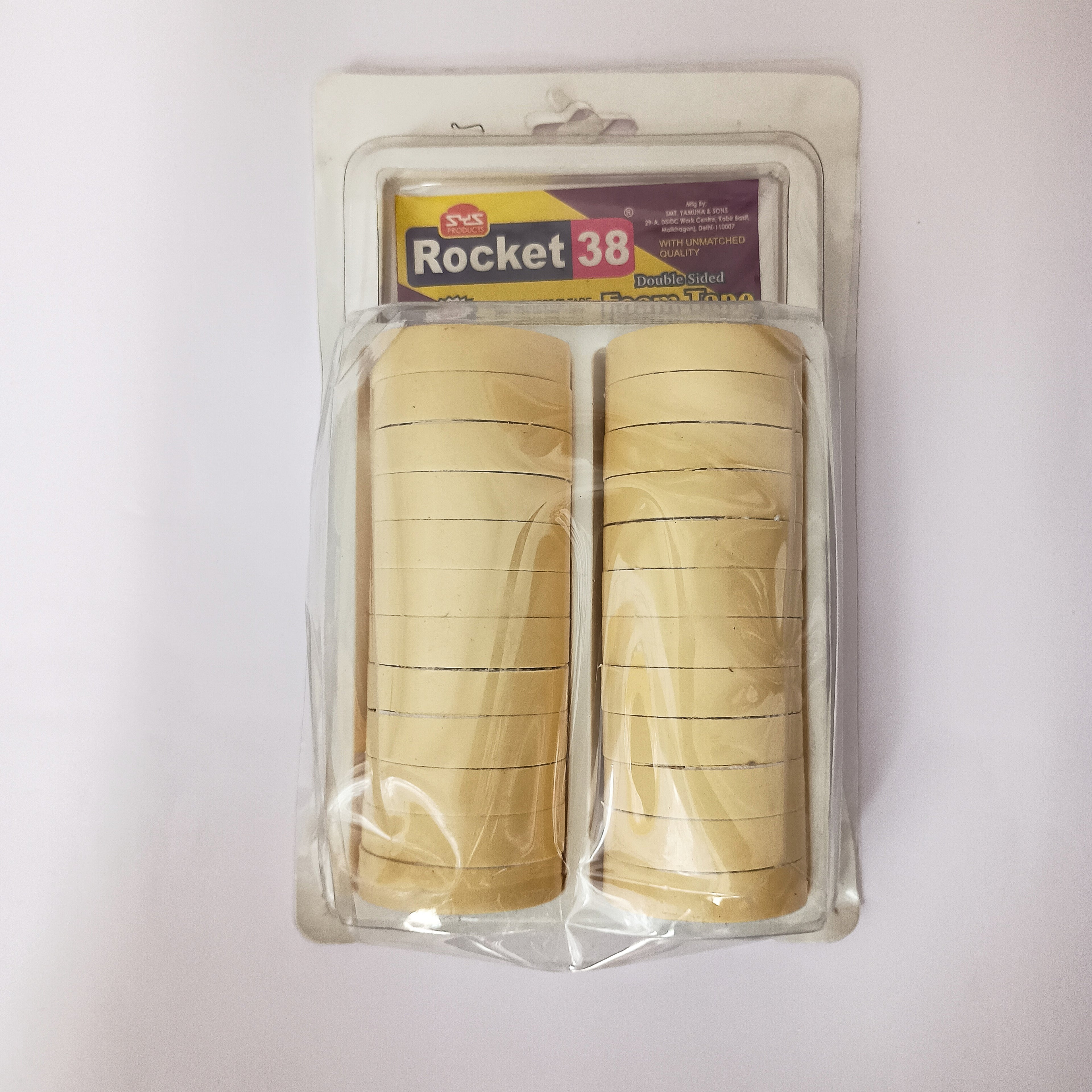 Double Sided Tape - 24 Pieces Pack | Strong Adhesive Multi-Purpose Tape