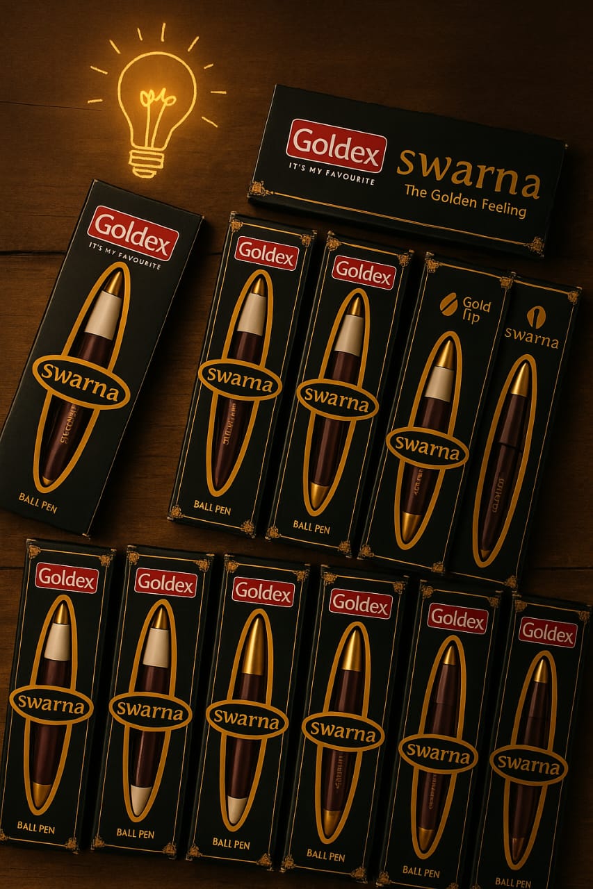 Goldex Swarna Red Ball Pen - 10 Pens Pack | Smooth Writing Premium Ball Pen