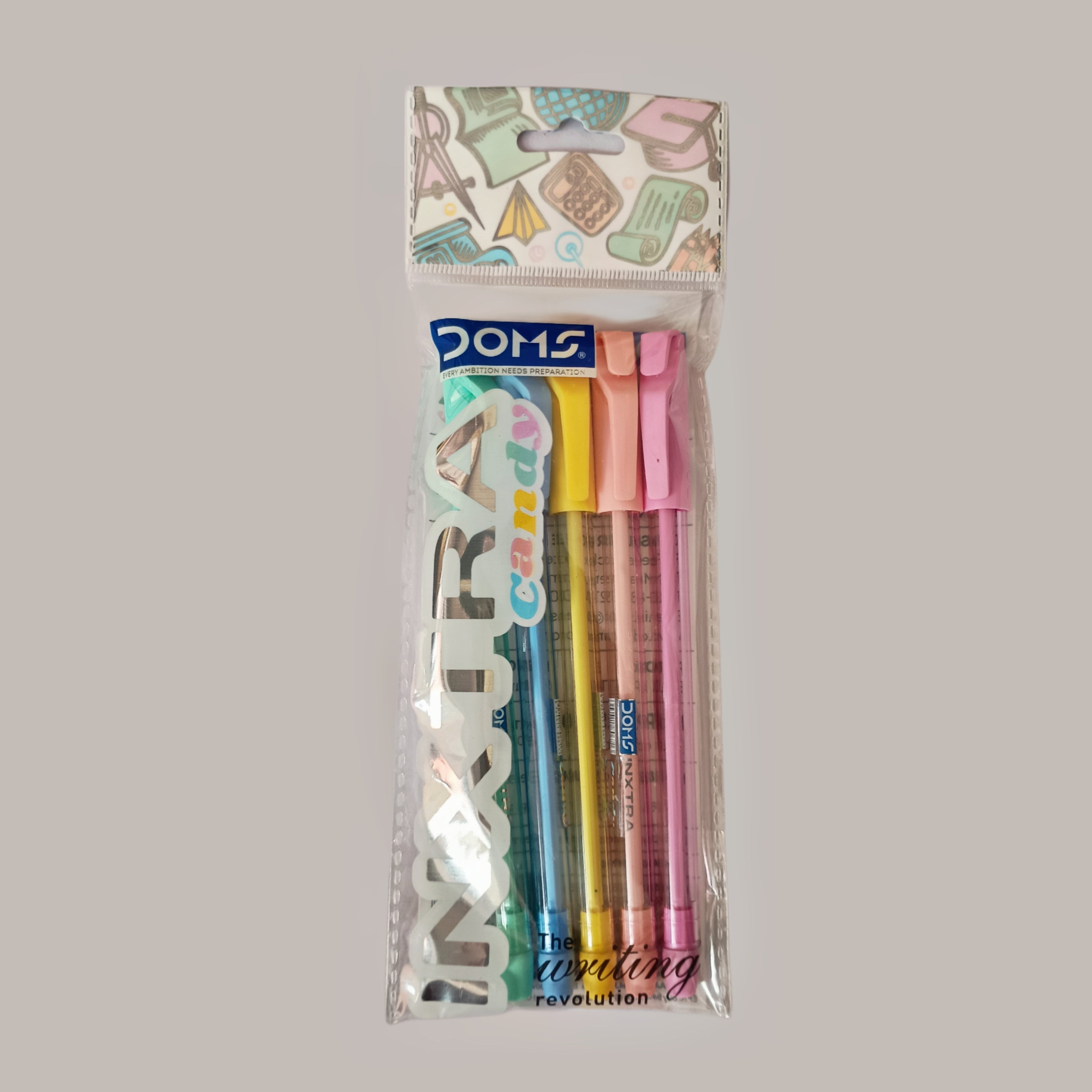 Doms Inxsify Pen | Blue & Black Ink | 5 Pieces Pack | Smooth Writing Gel Pen